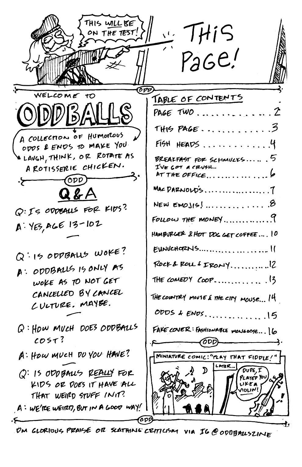 Oddballs: This Page (From Issue&nbsp;#11)