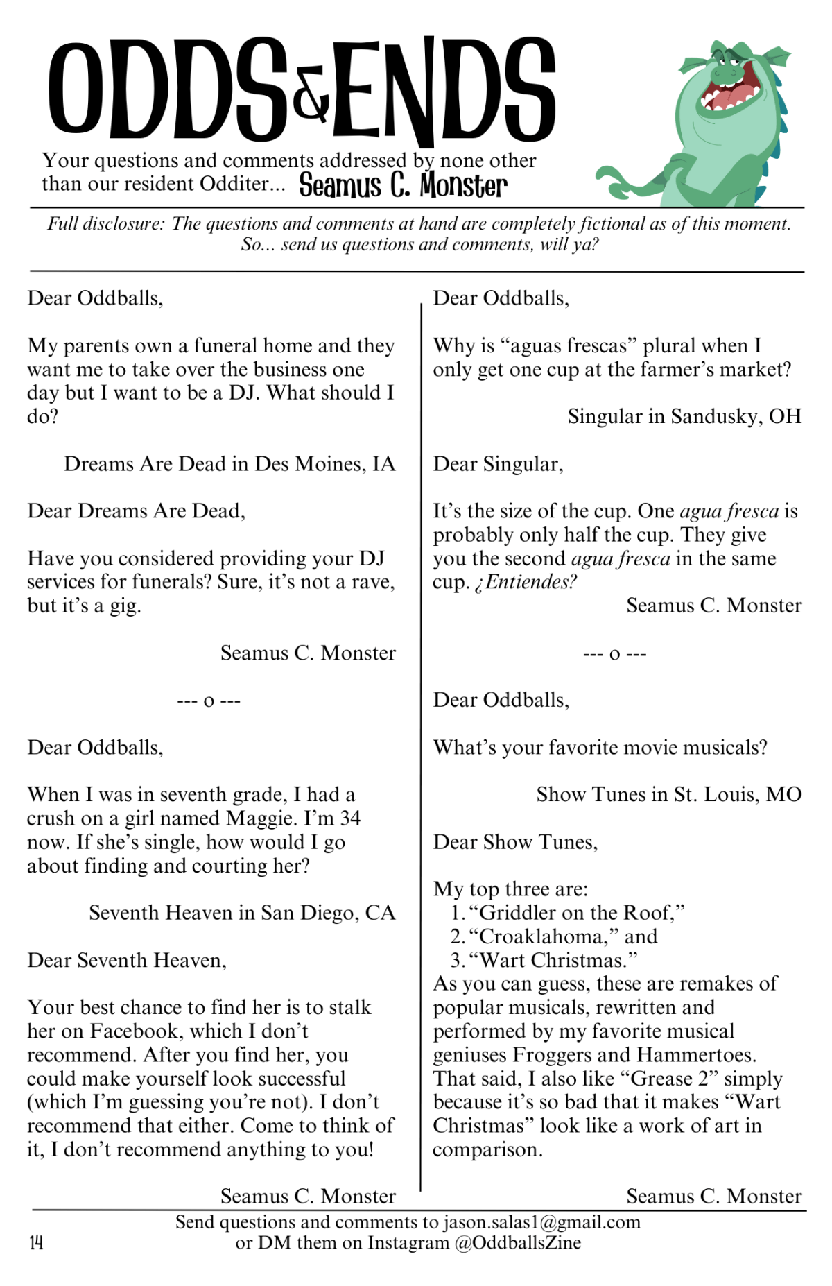 Oddballs: Odds & Ends (From Issue&nbsp;#26)